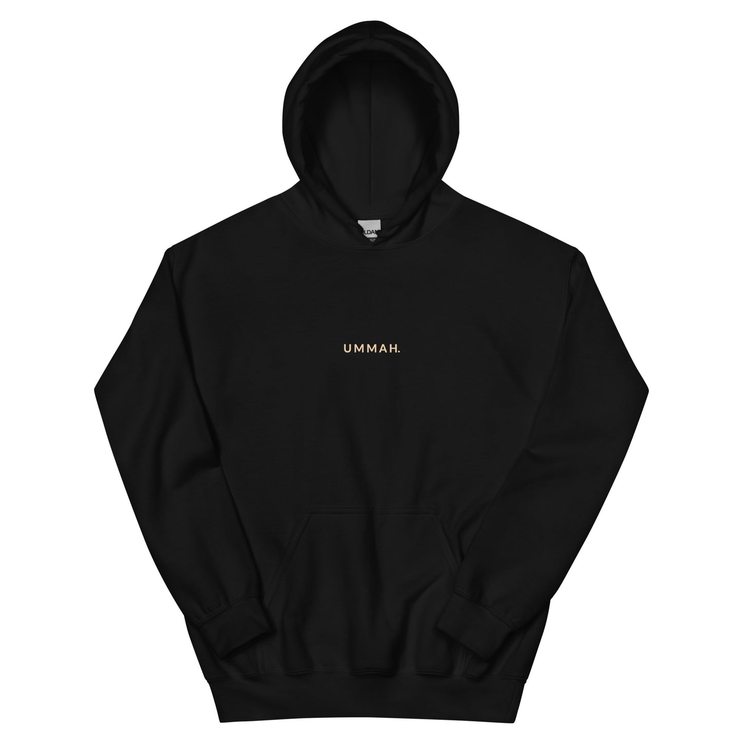 Front view of black “God Is Great” hoodie – Ummah Collective