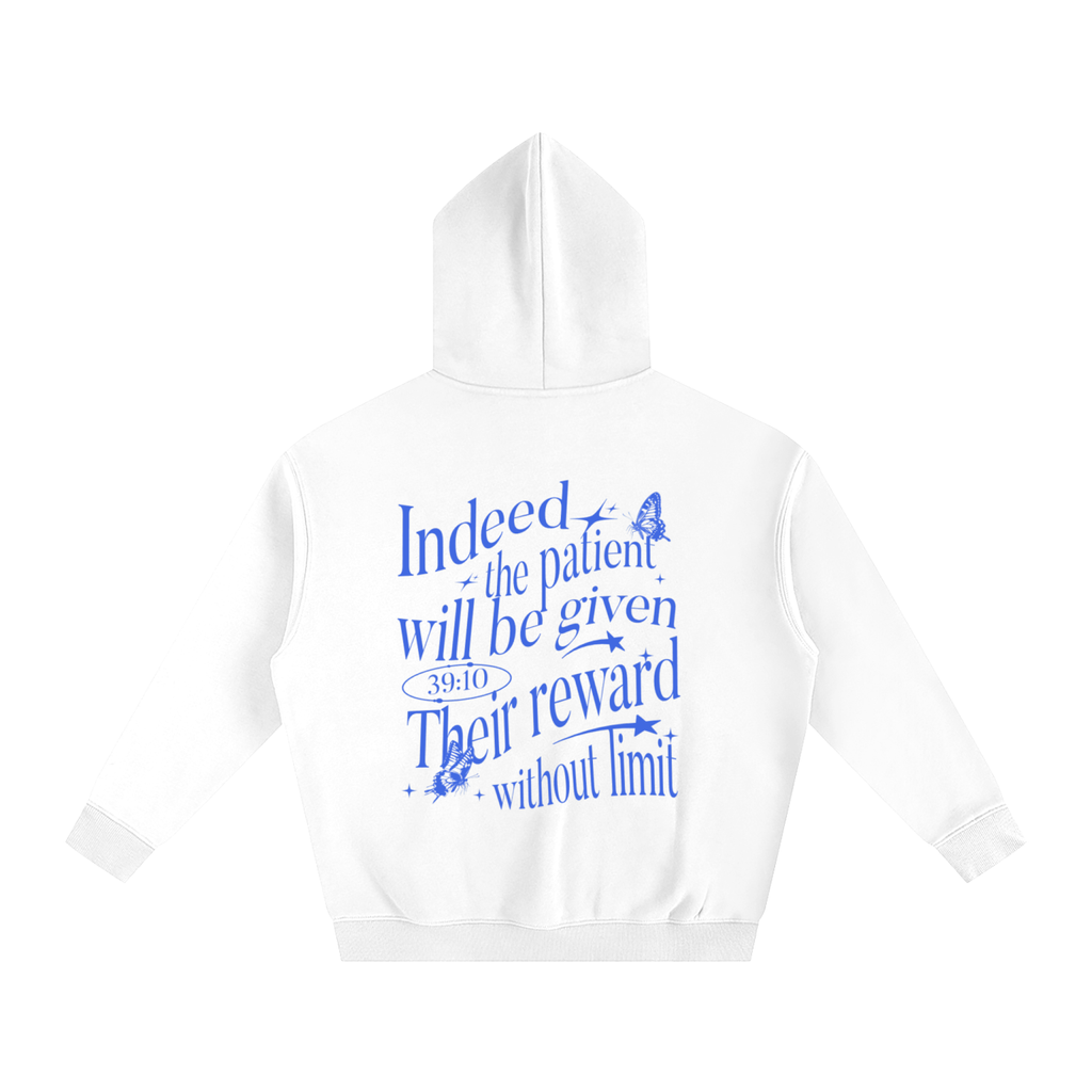 Ummah Oversized Fleeced Hoodie (White)