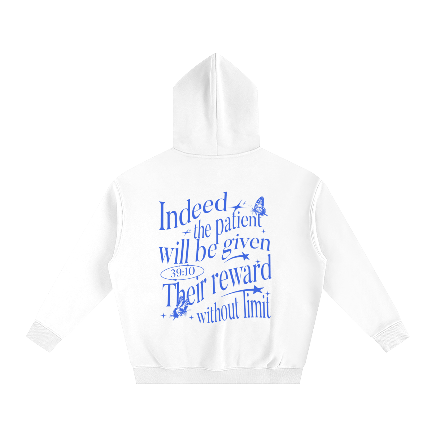 Ummah Oversized Fleeced Hoodie (White)