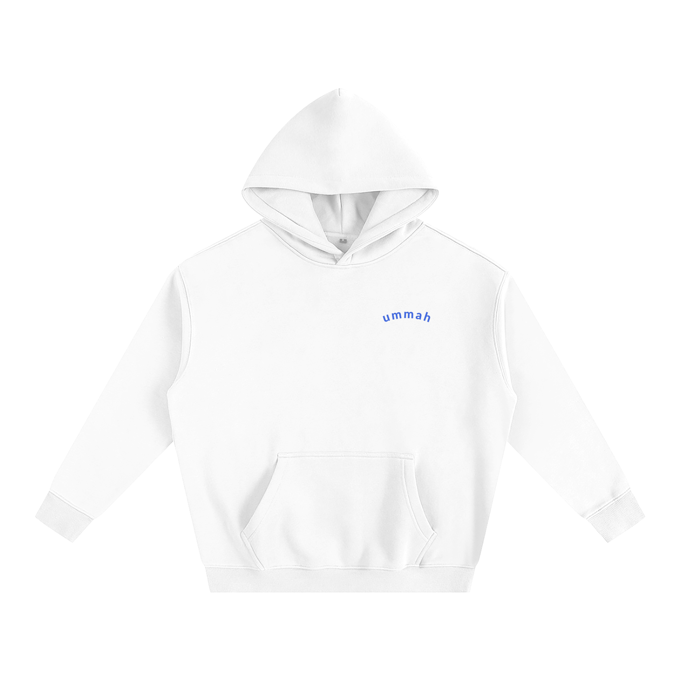 Ummah Oversized Fleeced Hoodie (White)
