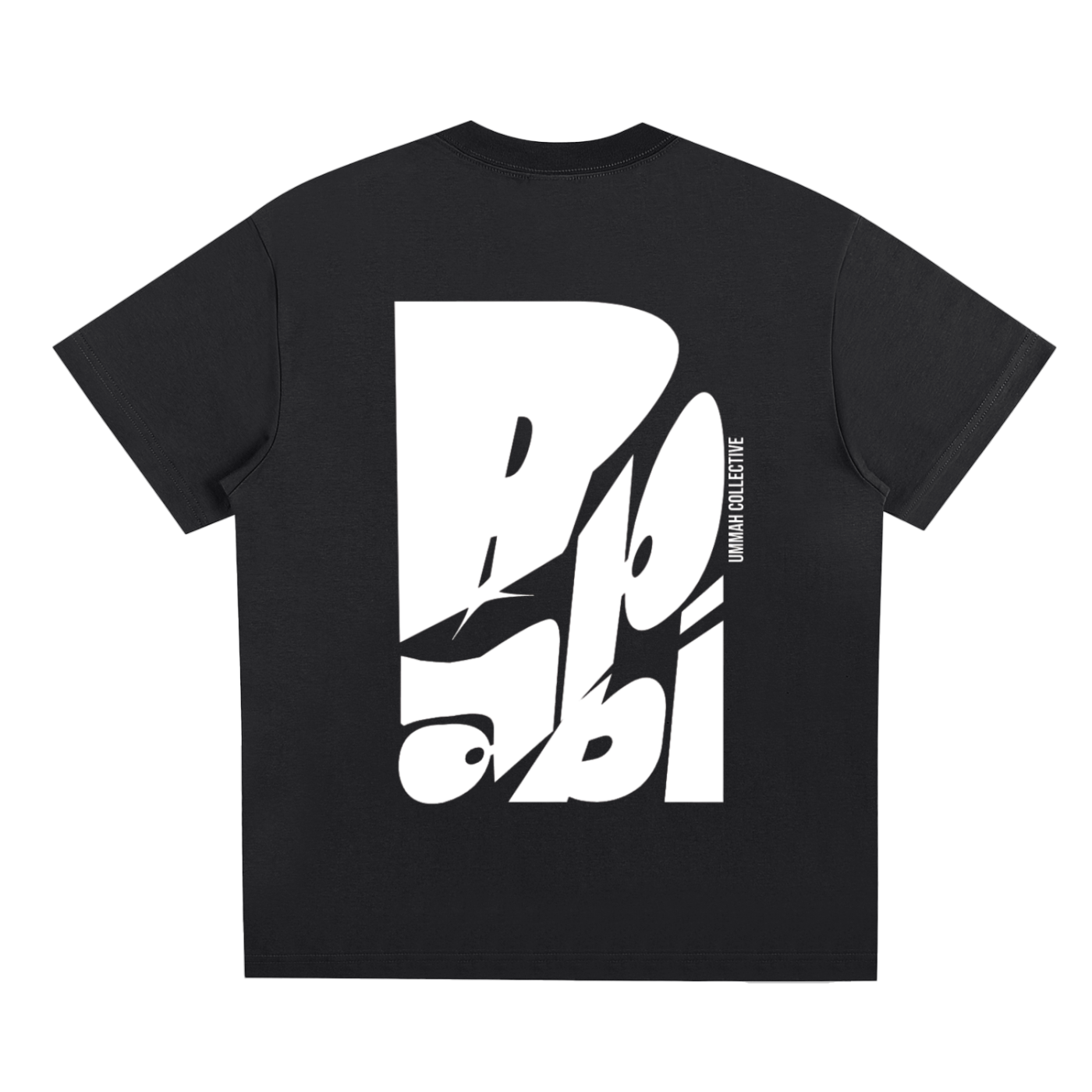 Back view of Baggy Ummah Tee featuring bold graphic print.