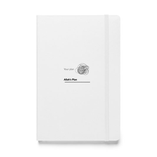 Faith-inspired notebook showing Your Plan vs Allah’s Plan