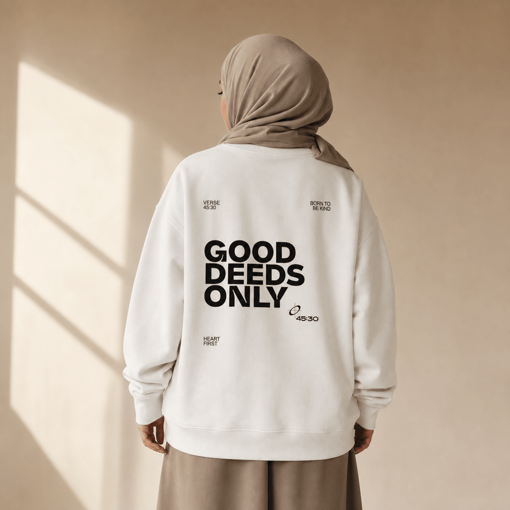 Good Deeds Only Sweater - ummah collective